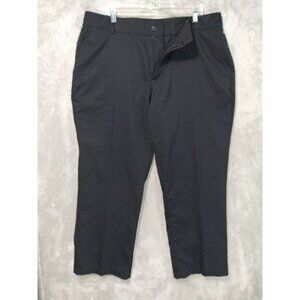 Adidas Pants Mens 38x32 Black Climalite Golf Performance Flat Front Stretch
